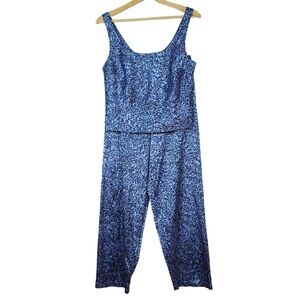 Victoria’s Secret Blue Floral Sleeveless Pajama Set Sz. M‎